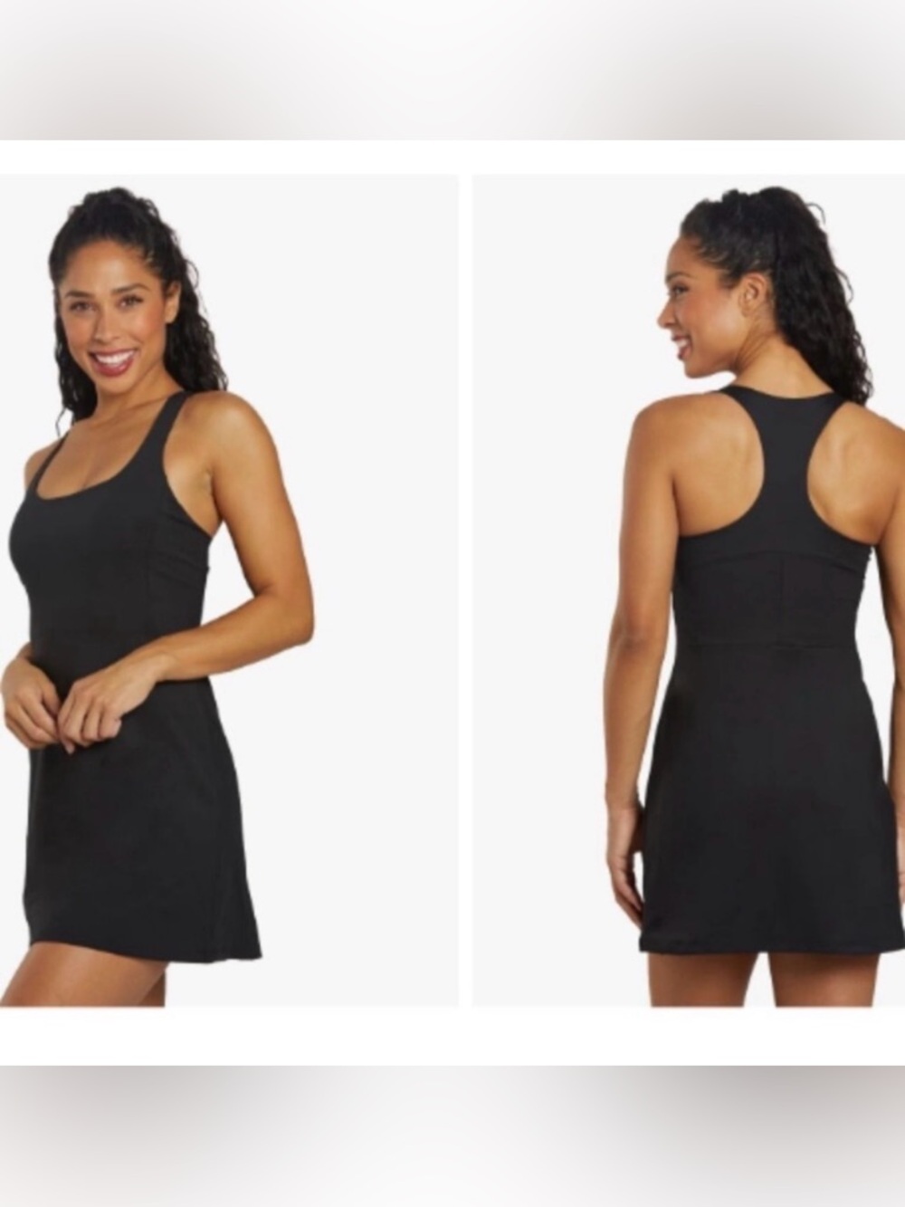 girlfriend collective Black Racerback Mini Dress